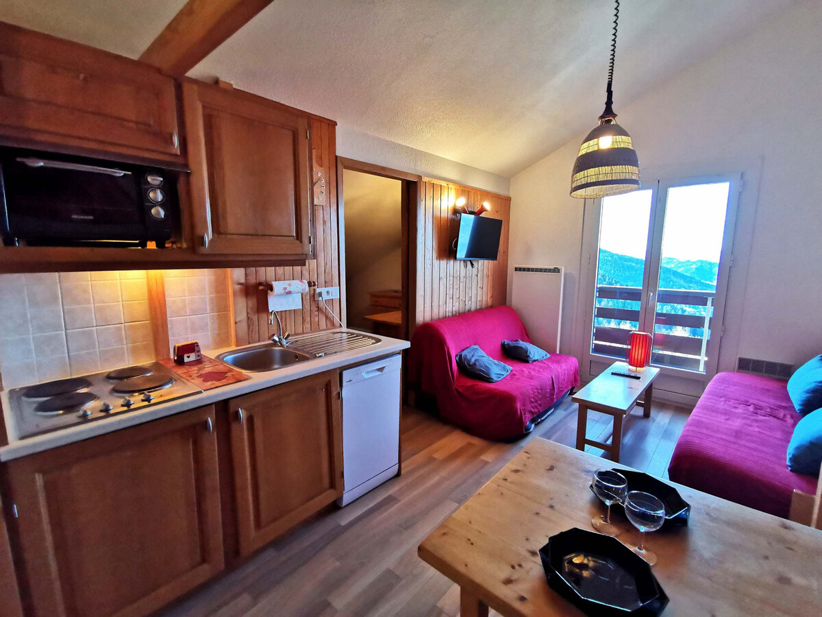Appartement 6 pers aux Adrets-Prapoutel, balcon vue vallée - Photo 3
