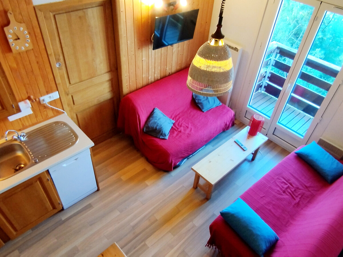 Appartement 6 pers aux Adrets-Prapoutel, balcon vue vallée - Photo 11
