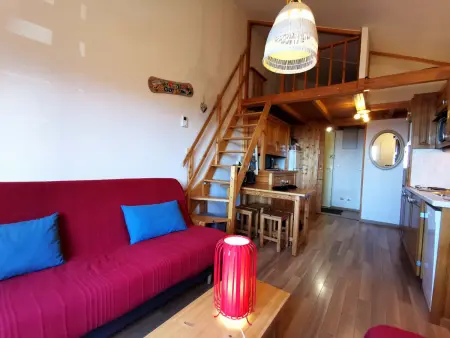 Location appartement à Les Adrets Prapoutel, Appartement cosy 4-6 pers avec balcon proche pistes, TV, ascenseur et casier à ski