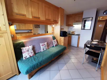 Location appartement à Les Adrets Prapoutel, Studio rénové proche centre, superbe vue, max 4 pers