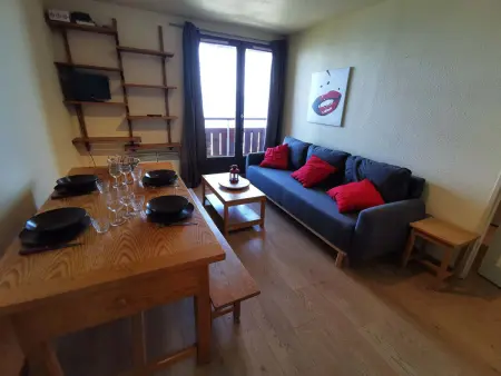 Appartement 2 pièces pied de pistes, balcon vue vallée, Les Adrets-Prapoutel : photo 3