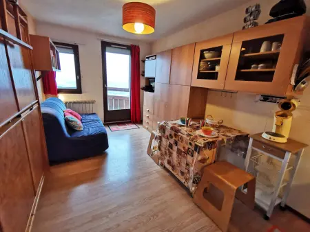 Location appartement à Les Adrets Prapoutel, Studio rénové au pied des pistes avec balcon