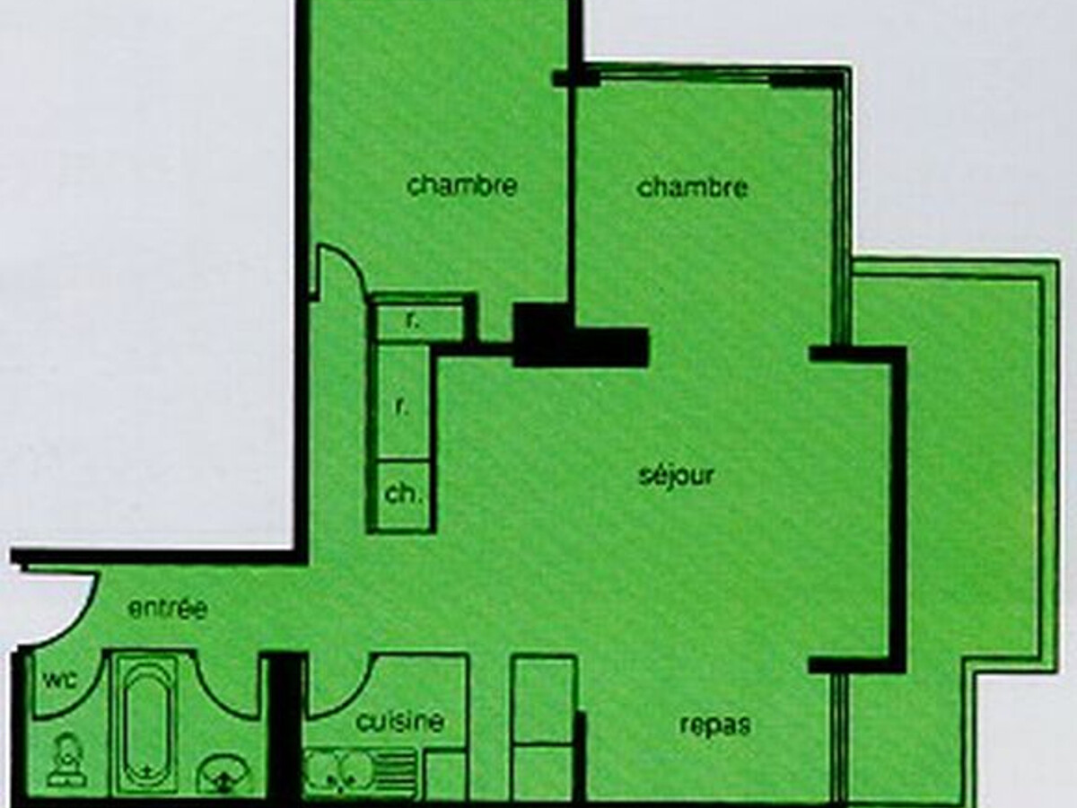 Appartement 68m² balcon sud, 2 chambres à Chamrousse - Photo 3