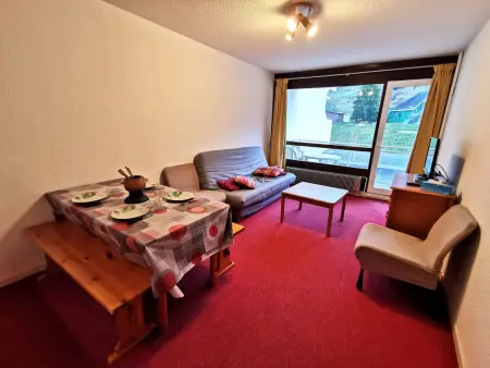 Appartement 2P cabine face aux pistes, cœur des Adrets-Prapoutel : photo 2