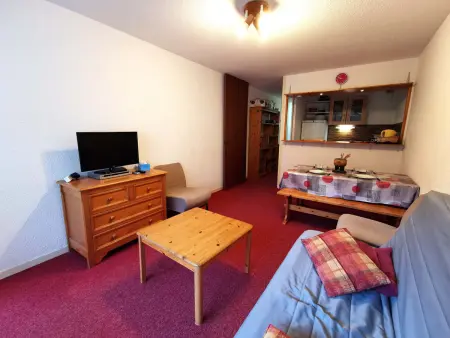 Appartement 2P cabine face aux pistes, cœur des Adrets-Prapoutel : photo 3