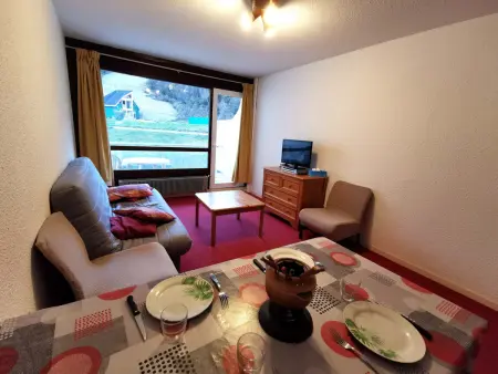 Appartement 2P cabine face aux pistes, cœur des Adrets-Prapoutel : photo 4