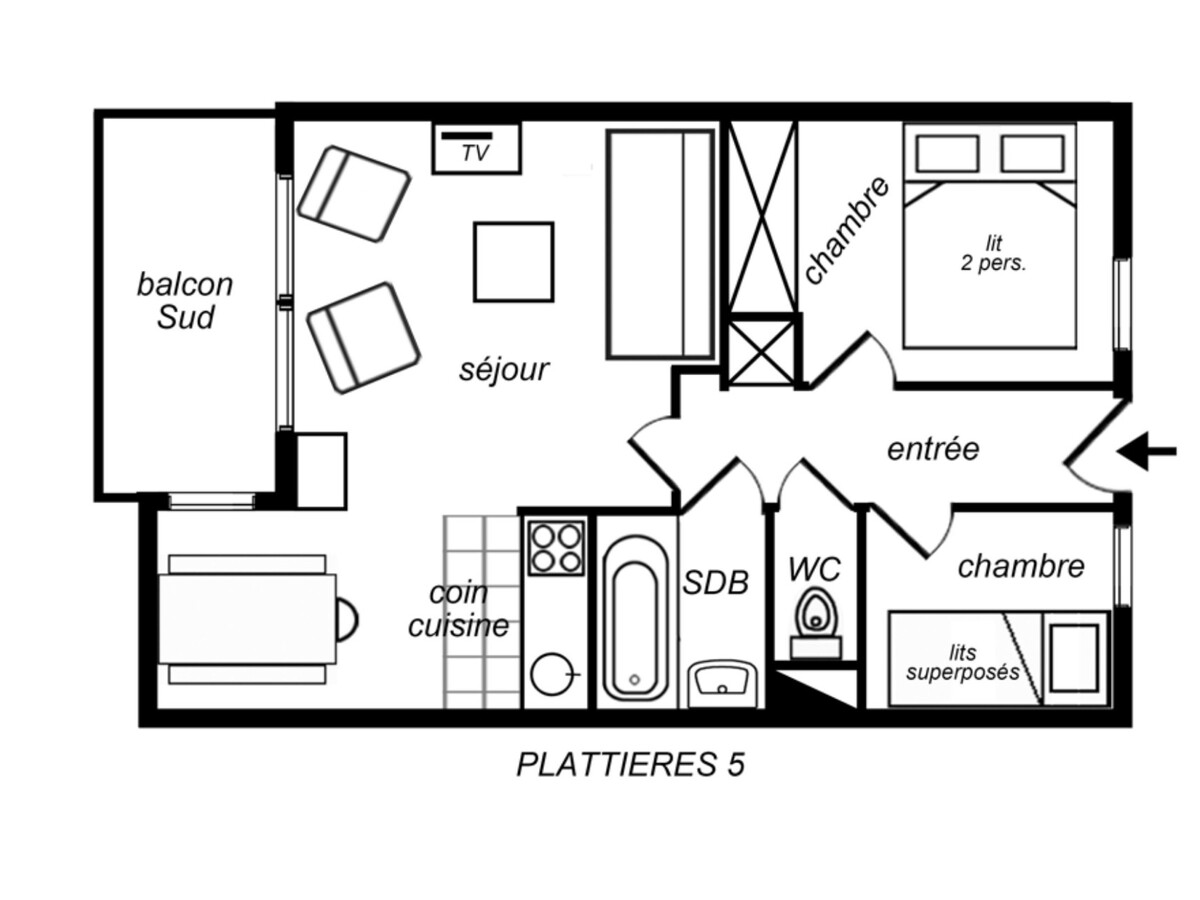 Appartement 2* Méribel, balcon Sud, skis aux pieds - Photo 10