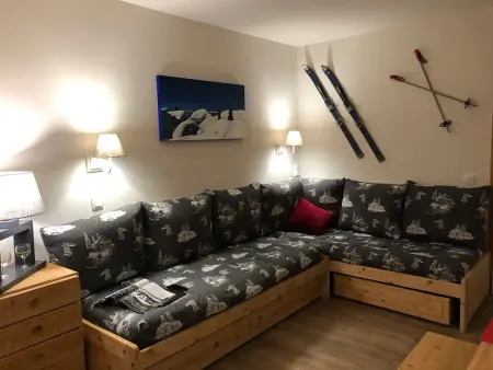 Location appartement à Belle Plagne, Appartement rénové ski aux pieds, balcon, 5 pers.
