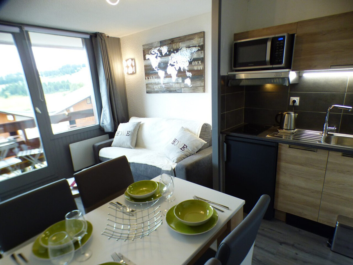 Studio cabine 4 pers. aux Saisies, balcon sud-est - Photo 12