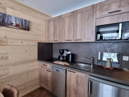 Studio ski-in/ski-out, balcon sud, La Plagne : photo 6