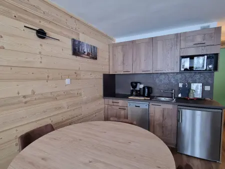 Studio ski-in/ski-out, balcon sud, La Plagne : photo 7