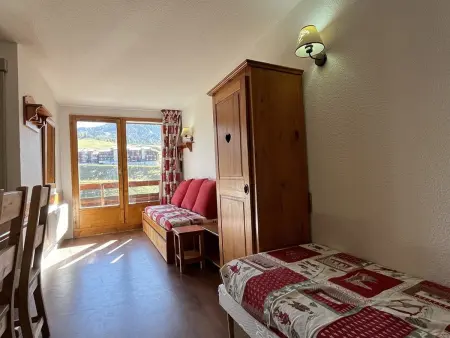 Location appartement à Plagne Soleil, Appartement 5 pers, 6ème étage, WIFI, casier à ski, La Plagne