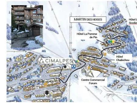 Appartement 3 chambres skis aux pieds avec spa à Courchevel : photo 14