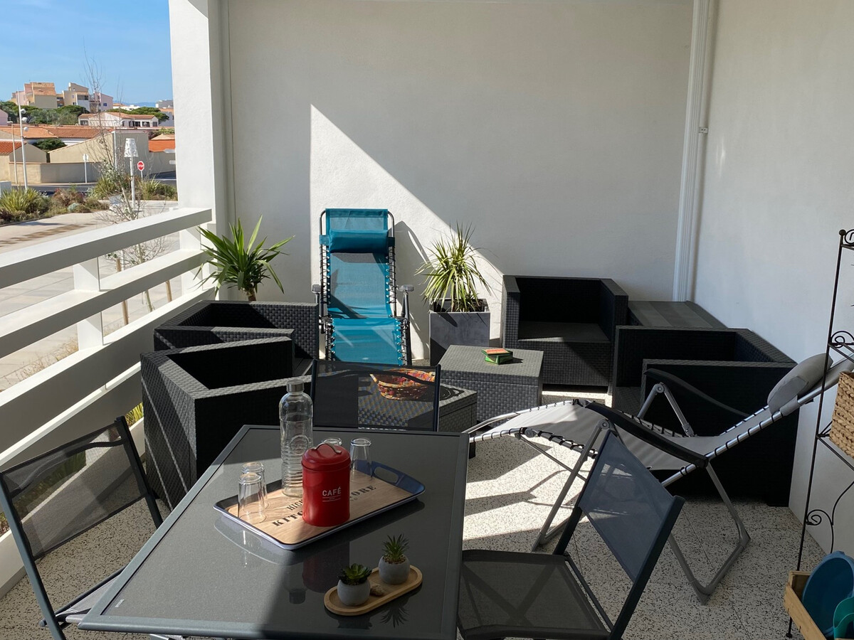 T2 climatisé Port Leucate, 400m plage, terrasse - Photo 4