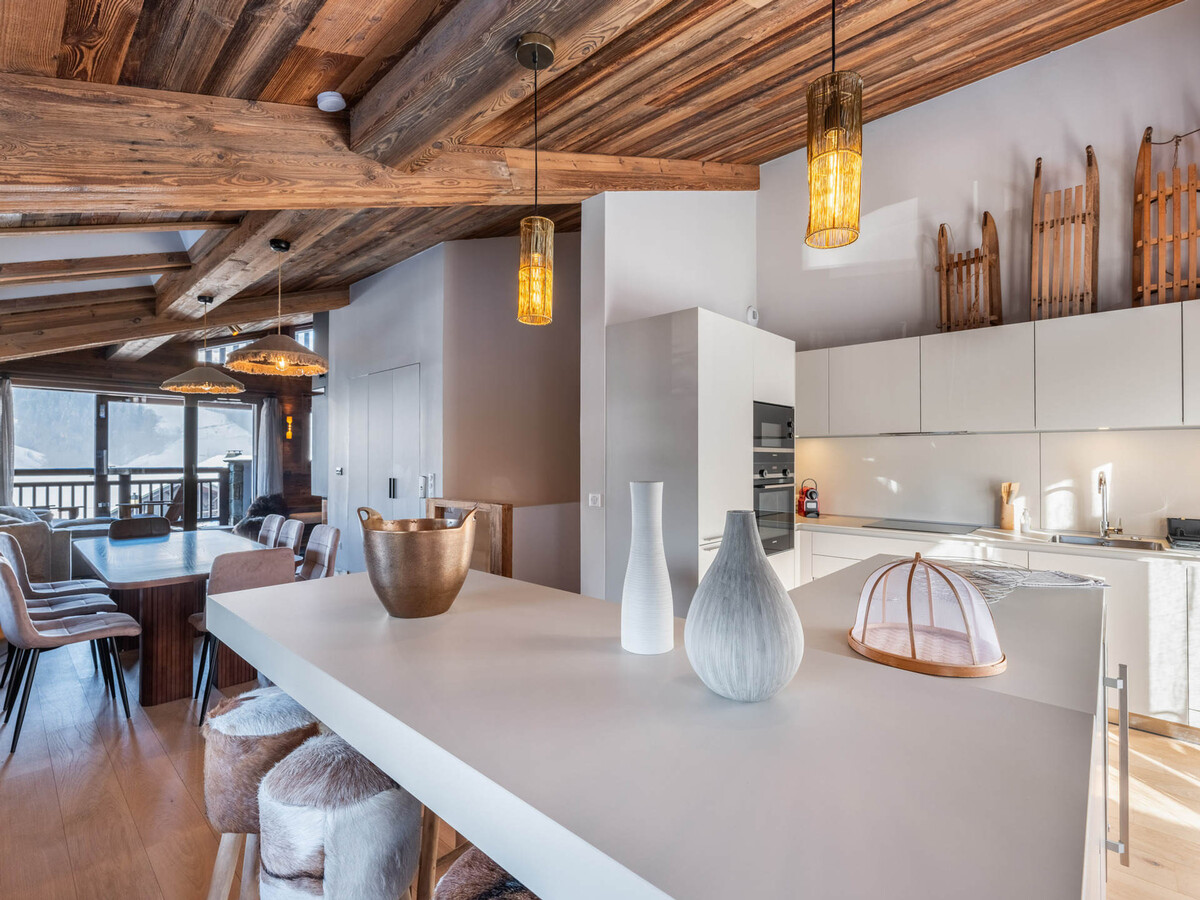 Appartement 9 pers., 3 chambres, piscine et spa à Megève - Photo 6