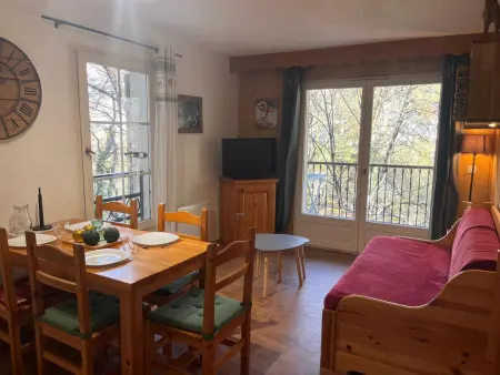 Location appartement à Saint Gervais les Bains, Appartement 2 pièces avec balcon pour 6 au pied des télécabines