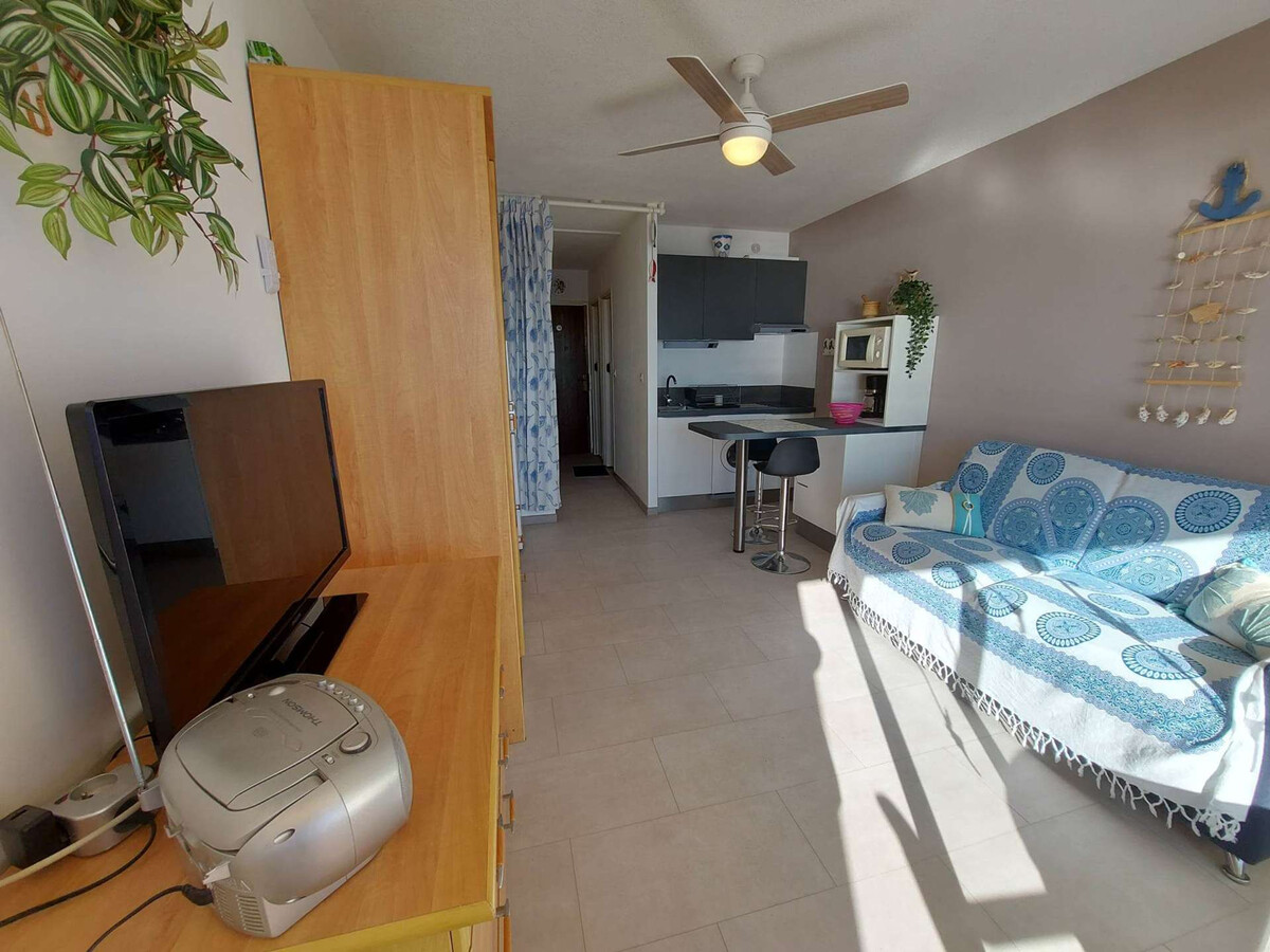 Studio cabine 4 pers. vue mer, terrasse sud, Grau d'Agde - Photo 10