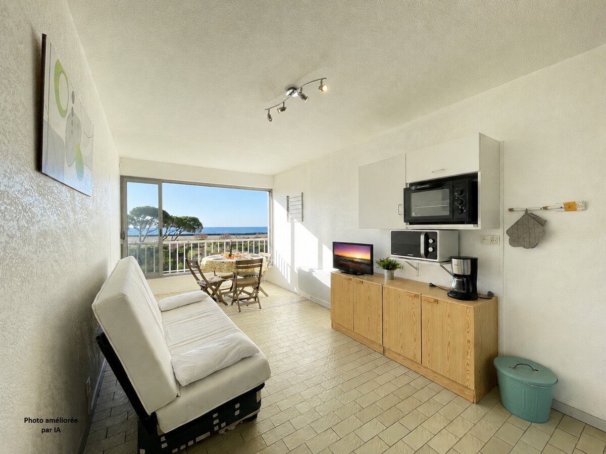 Studio cabine 22 m² vue mer, plage à 30 m, parking à Sète - Photo 2