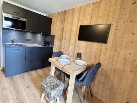 Studio 4 pers. balcon sud, ski à 500 m, Demi-Quartier : photo 4
