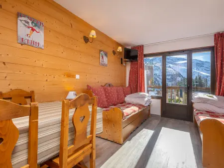 Location appartement à Avoriaz, Studio cabine cosy pour 4 personnes à Avoriaz, balcon sud