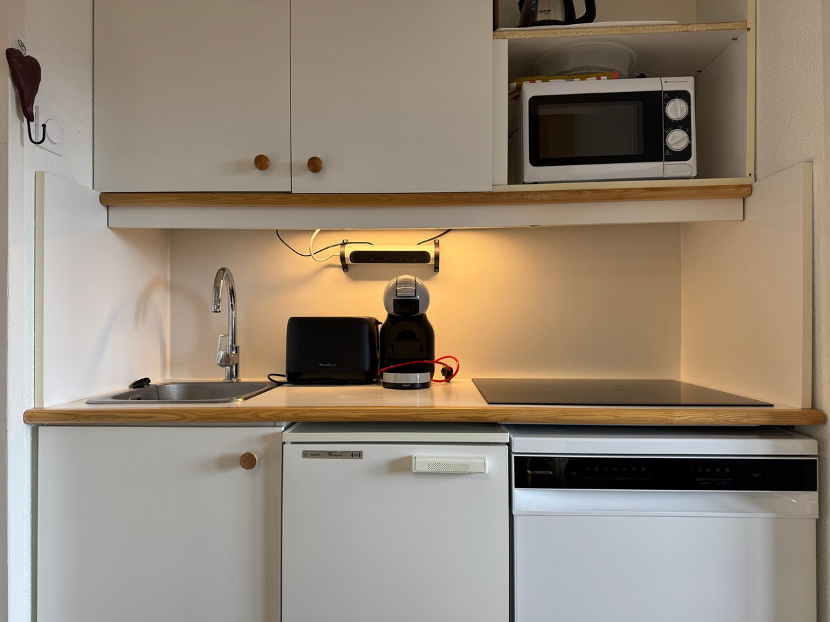 Studio cabine 4 pers. aux pieds des pistes, balcon Belle Plagne - Photo 4