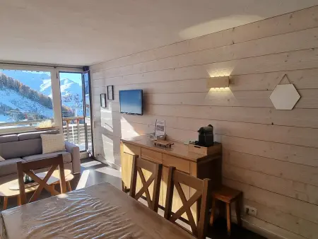 Location appartement à Plagne Aime 2000, Charmant 3 pièces au pied des pistes, 8 pers.