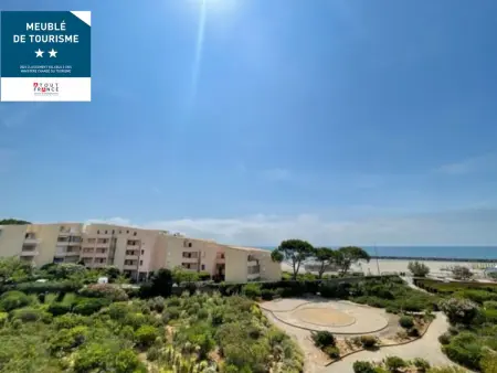 Location appartement à Sète, Studio cabine face plage avec climatisation et parking privé à Sète