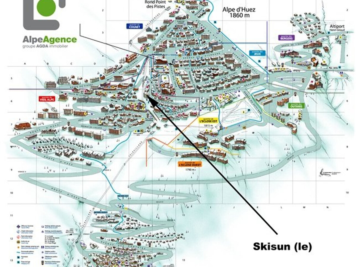 Appart 5 pers Alpe d'Huez, balcon sud, skis aux pieds - Photo 11