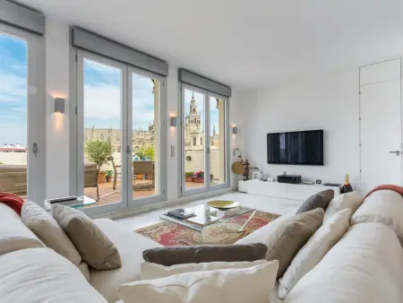 Location appartement à Séville, Appartement mansardé à Séville, 2 chambres, terrasses privées et ascenseur