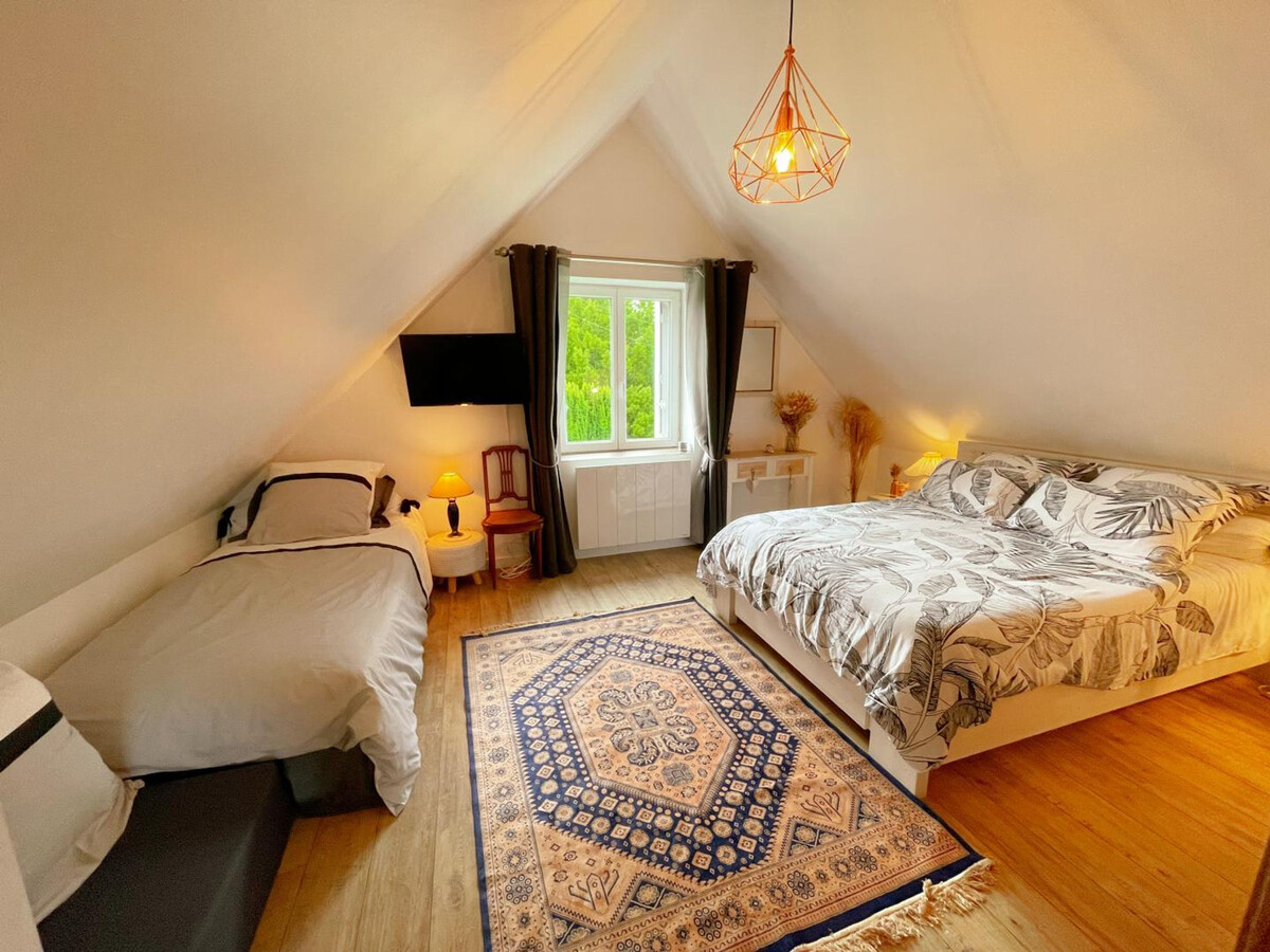 Gîte 3 pers. à Saint-Aubin-le-Dépeint, jardin 700 m² + terrasse - Photo 4
