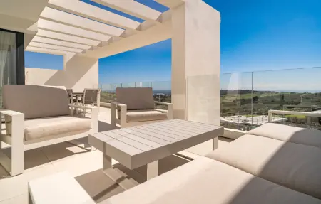 Appartement vue mer près golf, piscine partagée, Estepona : photo 4