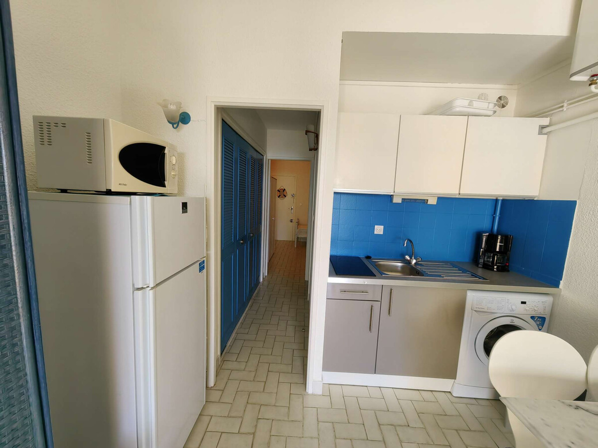 Studio alcôve 4 pers, clim, parking à 20m plage - Photo 9