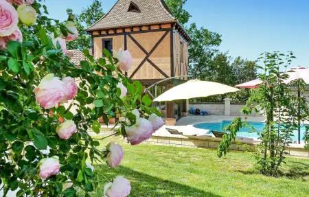 La Perle Bleue - Maison pierre Castelnaud, piscine privée : photo 5
