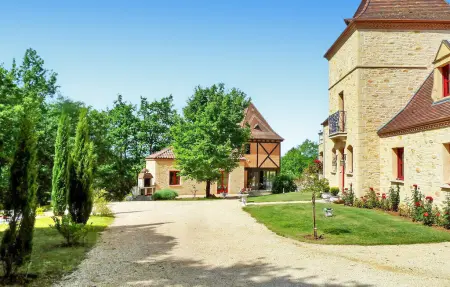 La Perle Bleue - Maison pierre Castelnaud, piscine privée : photo 14