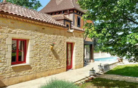 La Perle Bleue - Maison pierre Castelnaud, piscine privée : photo 16