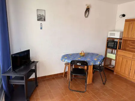 Studio cabine avec piscine et terrasse vue port, Port Camargue : photo 10