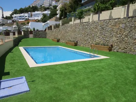 Appartement 4 pers. Roses : terrasse vue baie, piscine : photo 19