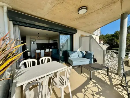 Appartement 2 chambres face mer, accès plage direct, piscine chauffée : photo 18