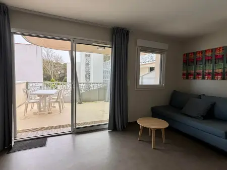 Appartement 1 chambre, accès direct plage, piscine chauffée : photo 10