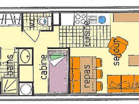 Appartement 2 pièces cabine 6 pers, balcon sud aux Saisies : photo 4