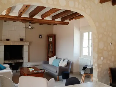 Gîte de 10 personnes à la ferme avec animaux et cheminée : photo 6