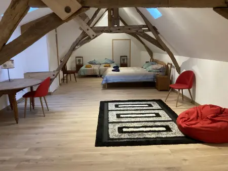 Gîte de 10 personnes à la ferme avec animaux et cheminée : photo 14